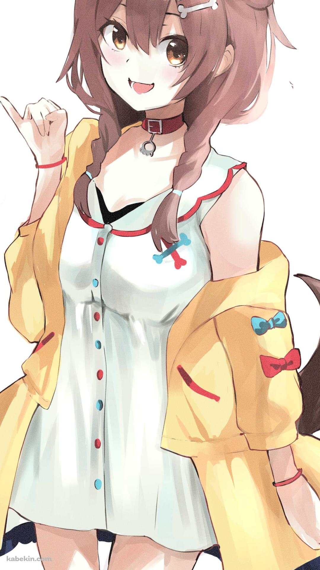 指切りげんまんする戌神ころね / ファンアート / バーチャルYouTuber / ホロライブのAndroidの壁紙(1080px x 1920px) スマホ用