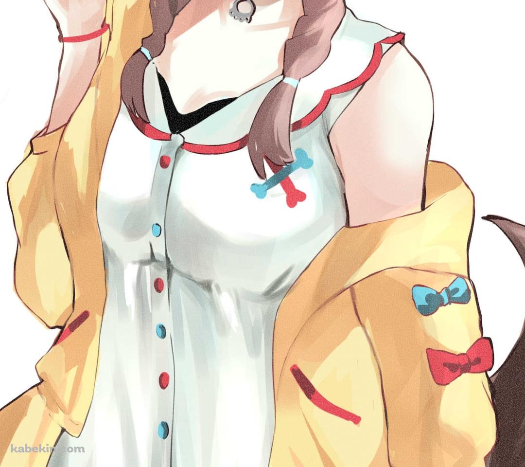 指切りげんまんする戌神ころね / ファンアート / バーチャルYouTuber / ホロライブのAndroidの壁紙(1080px x 960px) スマホ用