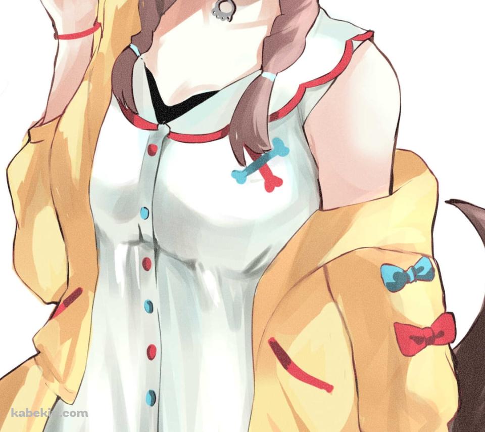 指切りげんまんする戌神ころね / ファンアート / バーチャルYouTuber / ホロライブのAndroidの壁紙(960px x 854px) スマホ用
