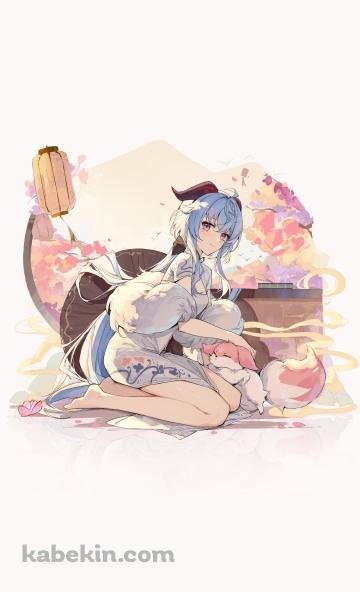 リラックスする綺麗なガンユウ / 原神 / ファンアート / イラストのAndroidの壁紙(360px x 592px) スマホ用