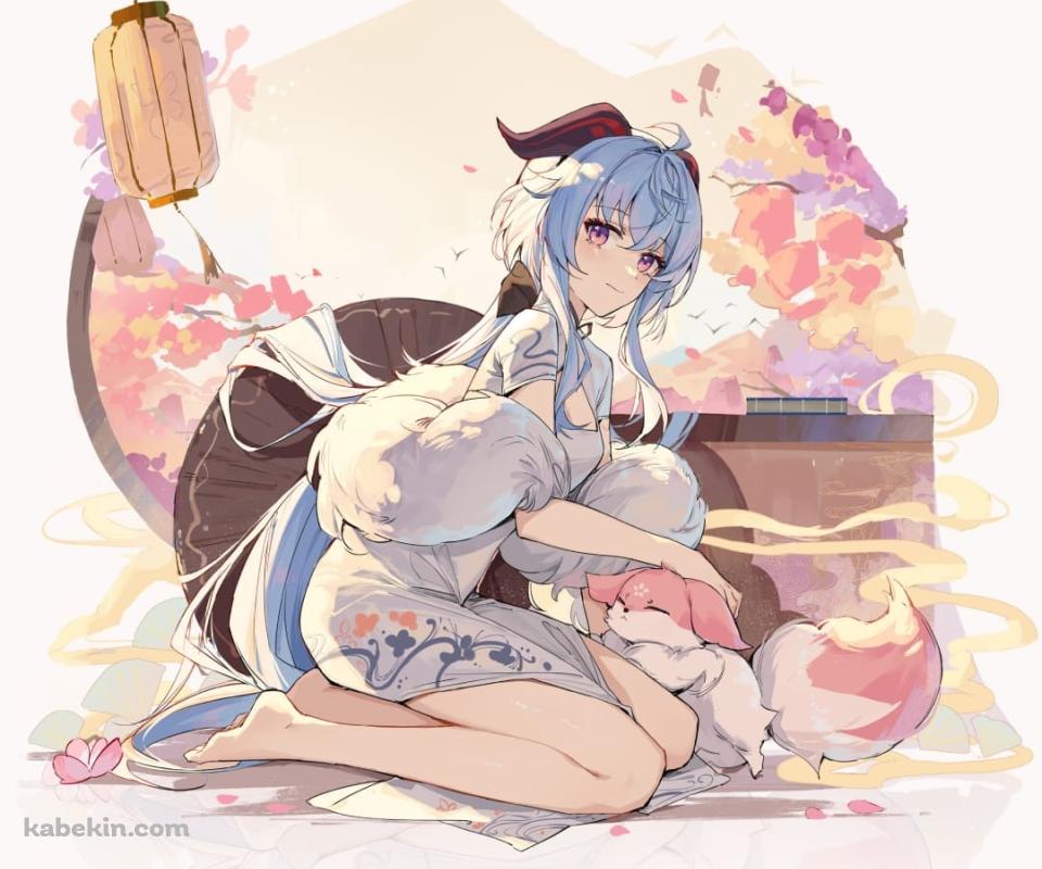 リラックスする綺麗なガンユウ / 原神 / ファンアート / イラストのAndroidの壁紙(960px x 800px) スマホ用