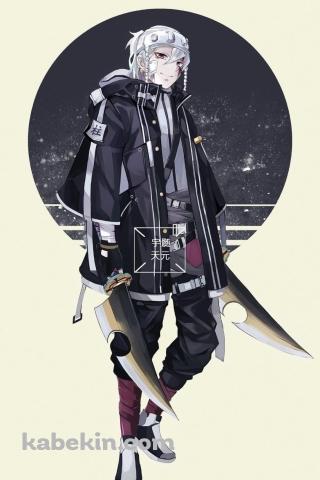 かっこいい宇髄天元 / ファンアート / Tengen Uzui / 鬼滅の刃のAndroidの壁紙(320px x 480px) スマホ用