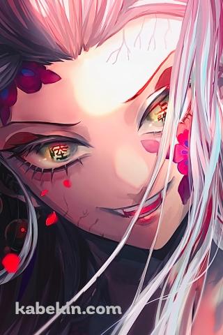 かっこいい堕姫（だき） / 鬼滅の刃 / ファンアートのAndroidの壁紙(320px x 480px) スマホ用