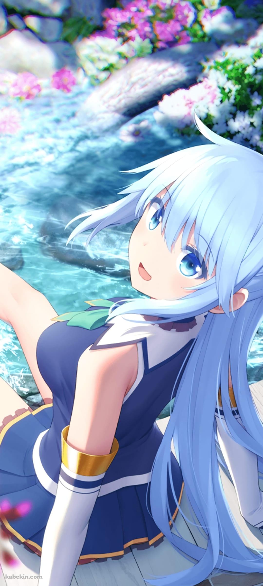 かわいいアクア / この素晴らしい世界に祝福を！ / このすば / ファンアート / イラストのAndroidの壁紙(1080px x 2400px) スマホ用