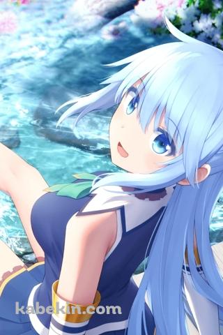 かわいいアクア / この素晴らしい世界に祝福を！ / このすば / ファンアート / イラストのAndroidの壁紙(320px x 480px) スマホ用