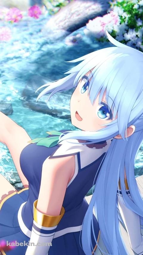 かわいいアクア / この素晴らしい世界に祝福を！ / このすば / ファンアート / イラストのAndroidの壁紙(480px x 854px) スマホ用