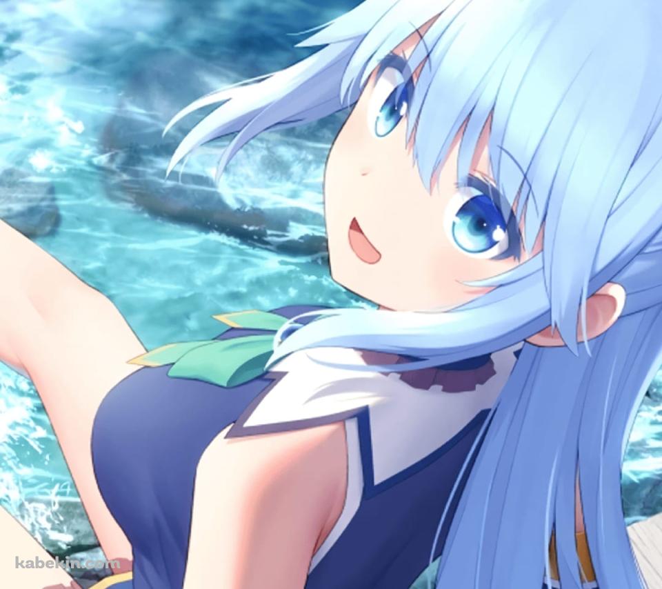 かわいいアクア / この素晴らしい世界に祝福を！ / このすば / ファンアート / イラストのAndroidの壁紙(960px x 854px) スマホ用