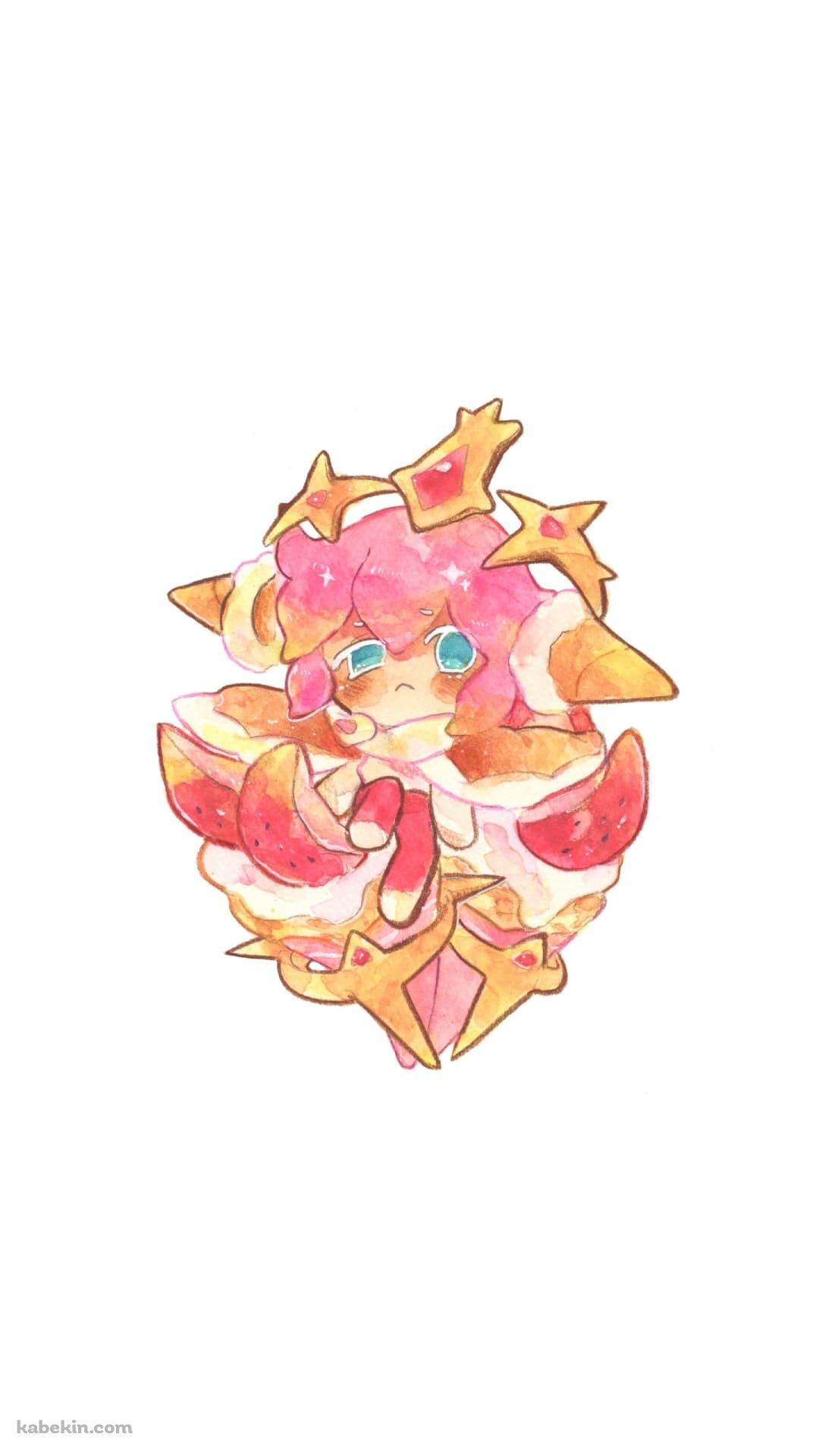 ストロベリークレープクッキー / クッキーランキングダムのAndroidの壁紙(1080px x 1920px) スマホ用