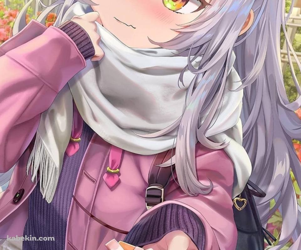 恥ずかしそうにバレンタインのチョコを渡すかわいい紫咲シオン / ファンアート / バーチャルYouTuber / ホロライブのAndroidの壁紙(960px x 800px) スマホ用