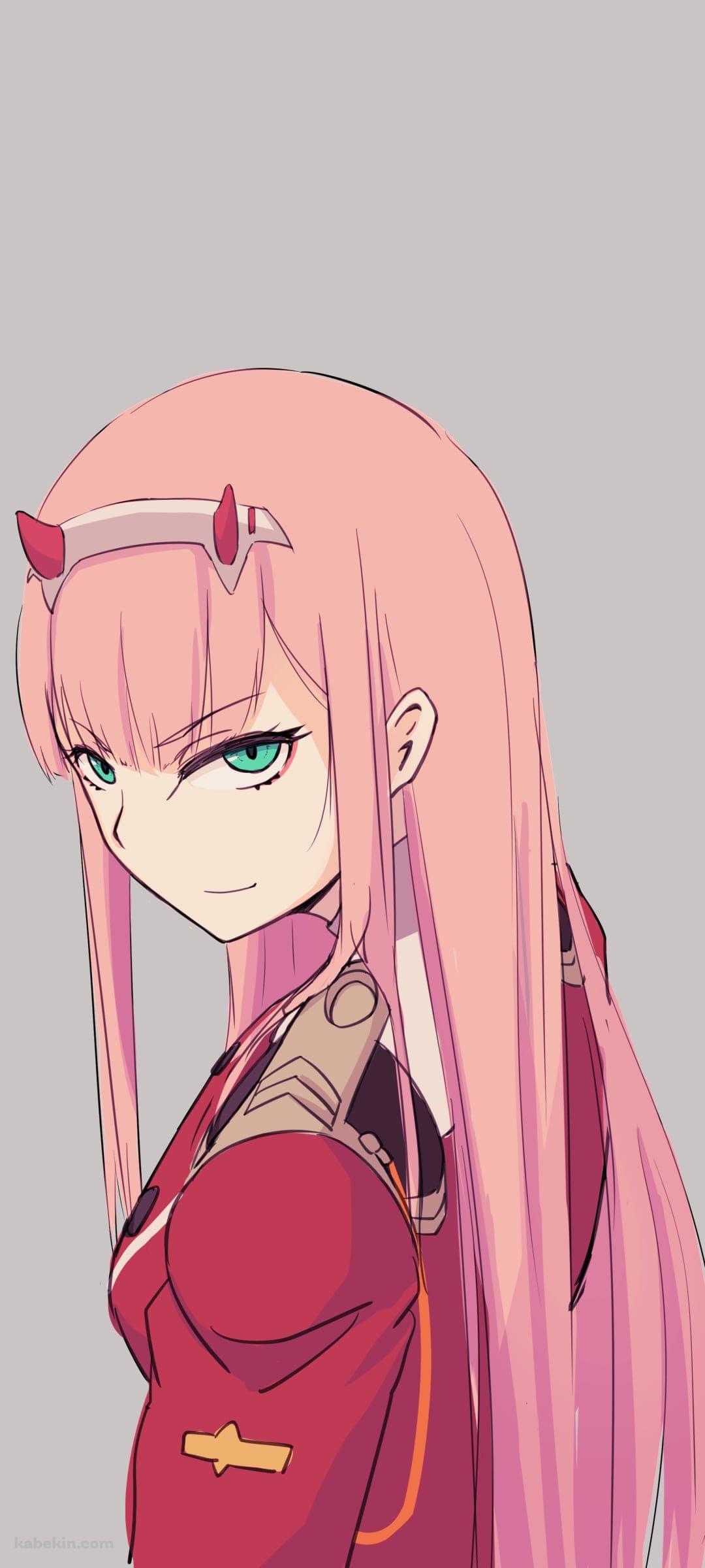 ダーリン・イン・ザ・フランキス / かわいいゼロツー / ファンアート / イラスト / DARLING in the FRANXXのAndroidの壁紙(1080px x 2400px) スマホ用