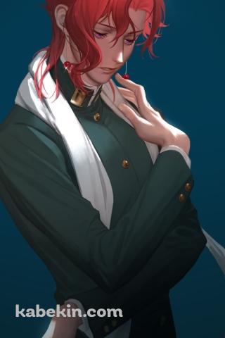 佇む花京院典明 / ジョジョの奇妙な冒険のAndroidの壁紙(320px x 480px) スマホ用
