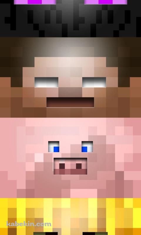 マイクラ / キャラクターの顔のAndroidの壁紙(480px x 800px) スマホ用