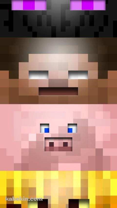 マイクラ / キャラクターの顔のAndroidの壁紙(480px x 854px) スマホ用