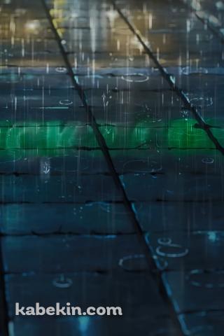 路面に降る雨のAndroidの壁紙(320px x 480px) スマホ用