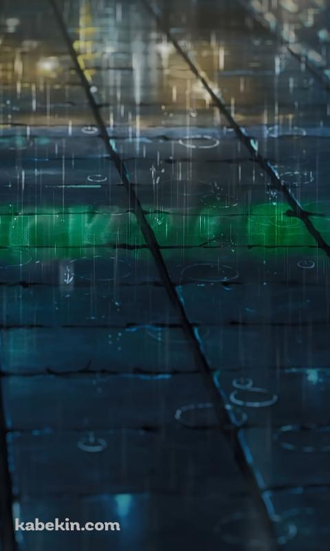路面に降る雨のAndroidの壁紙(480px x 800px) スマホ用