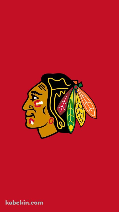 シカゴ・ブラックホークス / Chicago Blackhawks / ホッケーチーム / インディアンのAndroidの壁紙(480px x 854px) スマホ用