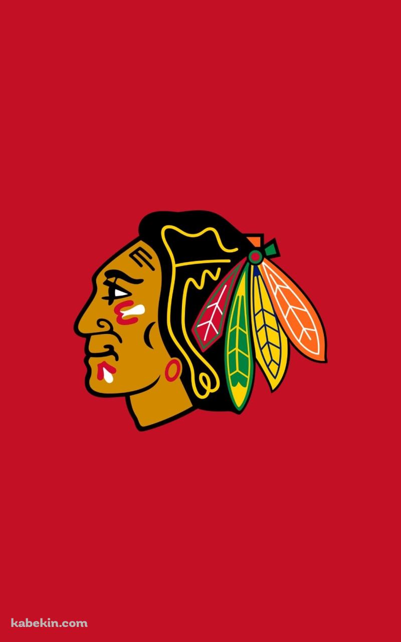 シカゴ・ブラックホークス / Chicago Blackhawks / ホッケーチーム / インディアンのAndroidの壁紙(800px x 1280px) スマホ用
