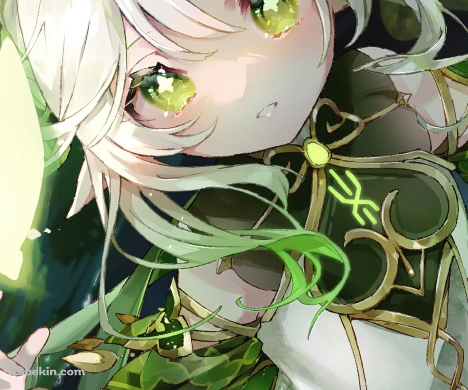 目がキラキラした可愛いナヒーダ / 原神 / 草神のAndroidの壁紙(960px x 800px) スマホ用