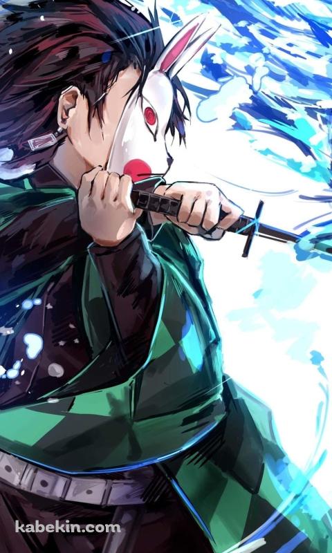 竈門炭治郎 / 全集中の呼吸 / 水の呼吸 / 鬼滅の刃 / ファンアート / イラストのAndroidの壁紙(480px x 800px) スマホ用