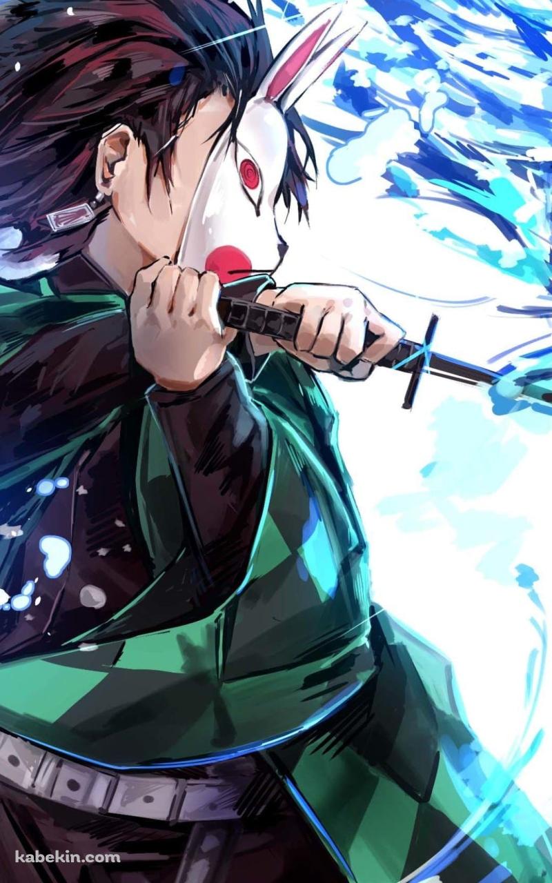 竈門炭治郎 / 全集中の呼吸 / 水の呼吸 / 鬼滅の刃 / ファンアート / イラストのAndroidの壁紙(800px x 1280px) スマホ用