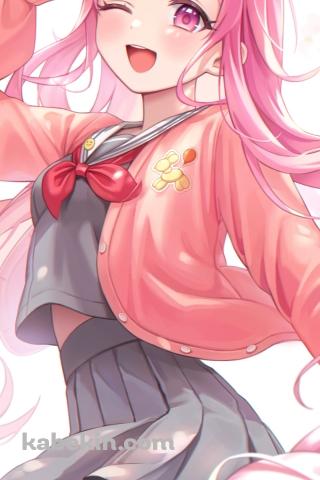 かわいい鳳えむ / おおとりえむ / 宮益坂女子学園 / プロセカ / プロジェクトセカイのAndroidの壁紙(320px x 480px) スマホ用