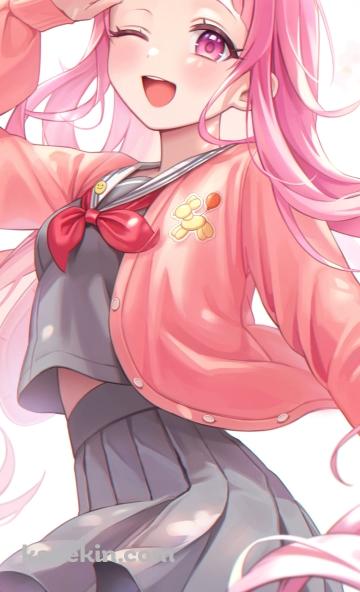 かわいい鳳えむ / おおとりえむ / 宮益坂女子学園 / プロセカ / プロジェクトセカイのAndroidの壁紙(360px x 592px) スマホ用