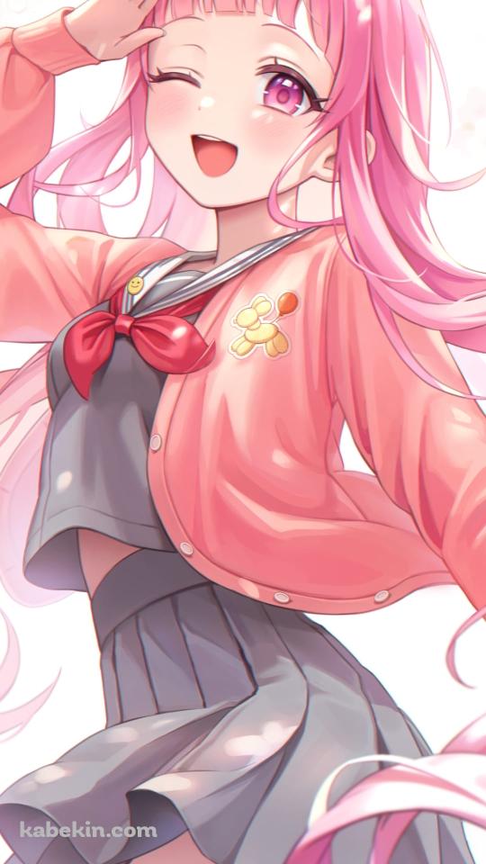 かわいい鳳えむ / おおとりえむ / 宮益坂女子学園 / プロセカ / プロジェクトセカイのAndroidの壁紙(540px x 960px) スマホ用