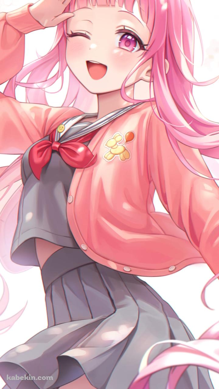 かわいい鳳えむ / おおとりえむ / 宮益坂女子学園 / プロセカ / プロジェクトセカイのAndroidの壁紙(720px x 1280px) スマホ用