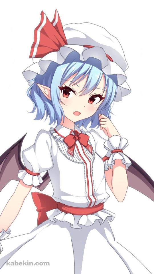 かわいいレミリア・スカーレット / 笑顔 / 東方 / ファンアート / イラストのAndroidの壁紙(540px x 960px) スマホ用