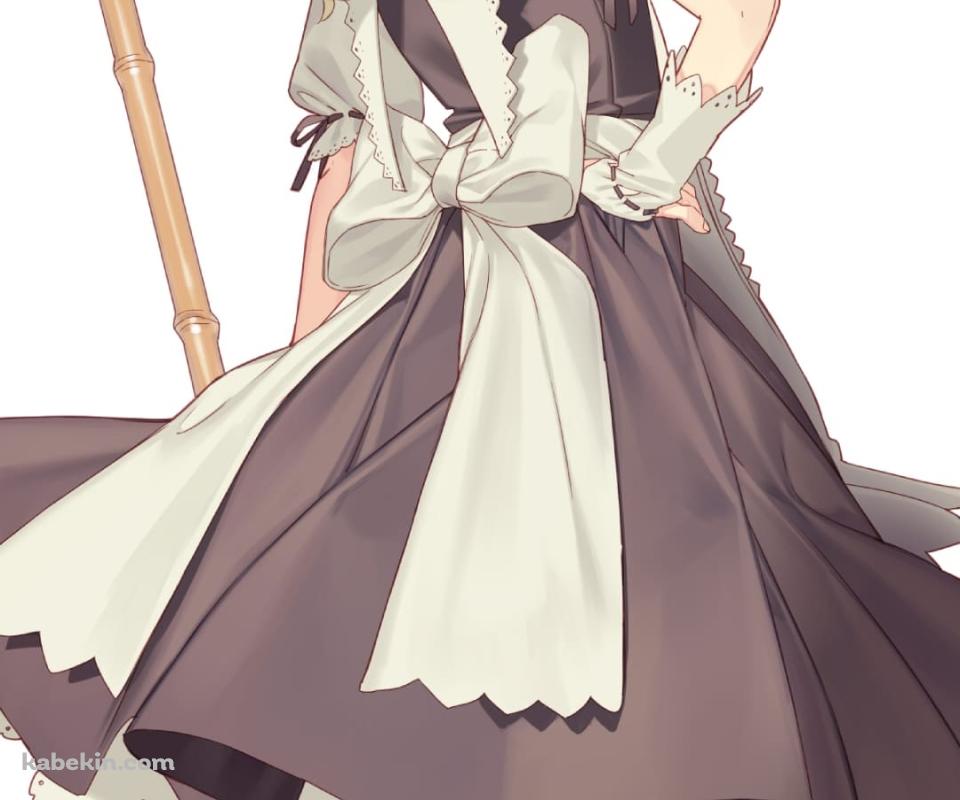 ホウキを持ってこちらに振り返る霧雨 魔理沙 / 東方 / ゆっくり / ファンアート / イラストのAndroidの壁紙(960px x 800px) スマホ用