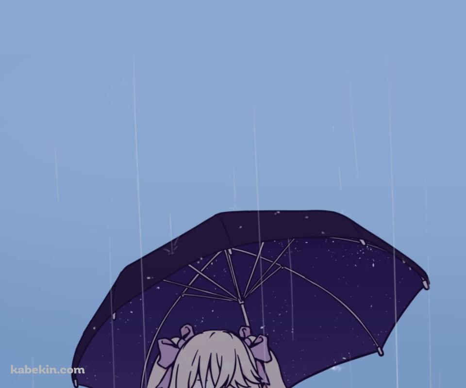 雨の日、傘をさすフィッシュル / 原神 / ファンアート / イラストのAndroidの壁紙(960px x 800px) スマホ用