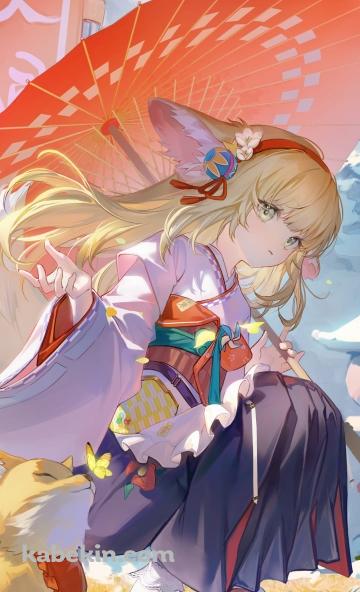 スズラン / 狐 / かわいい / アークナイツ / ファンアート / イラストのAndroidの壁紙(360px x 592px) スマホ用