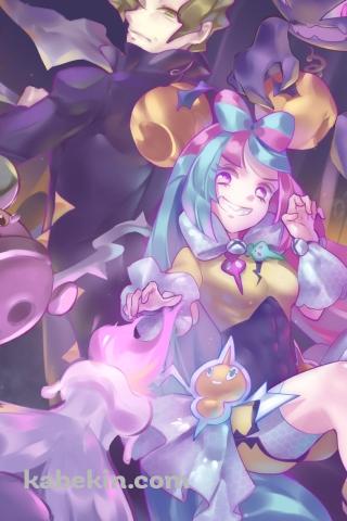 ロトム / ナンジャモ / ゴースト / ウソハチ / コルサ / ボチ / ポケモン / ファンアート / イラストのAndroidの壁紙(320px x 480px) スマホ用