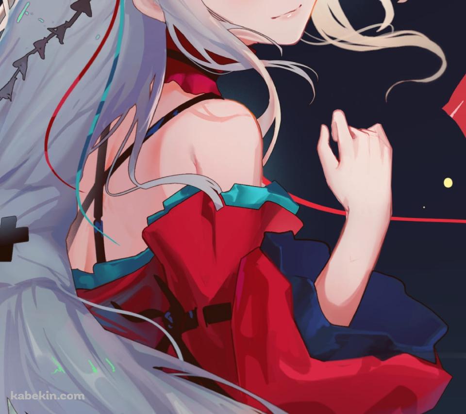 振り返る濁心スカジ(だくしんすかじ) / かわいい / アークナイツ / ファンアート / イラストのAndroidの壁紙(960px x 854px) スマホ用