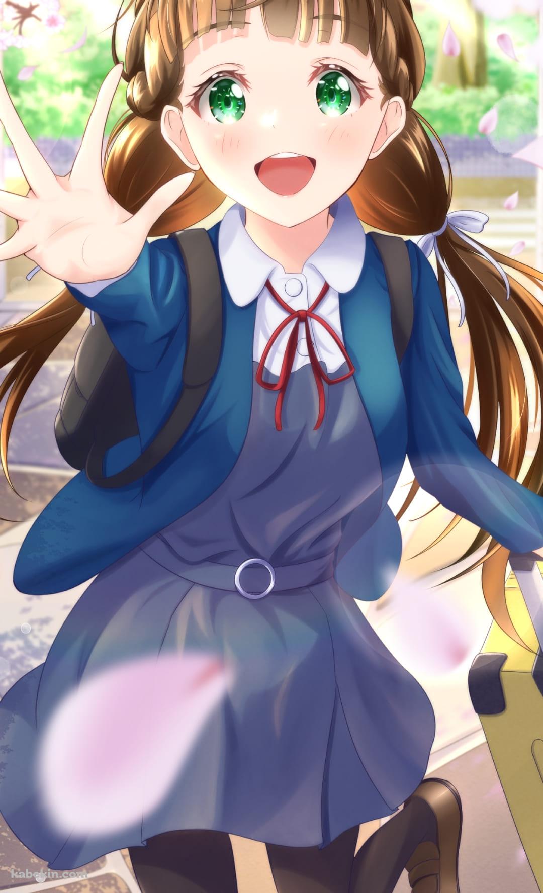 舞い散る桜と桜小路きな子 / ハロー!!!ラブライブ! / ファンアート / イラストのAndroidの壁紙(1080px x 1776px) スマホ用