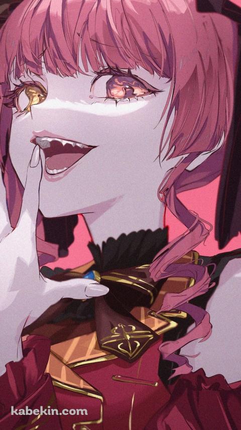 高笑いをする宝鐘マリン / バーチャルYouTuber / ホロライブ / ファンアート / イラストのAndroidの壁紙(480px x 854px) スマホ用
