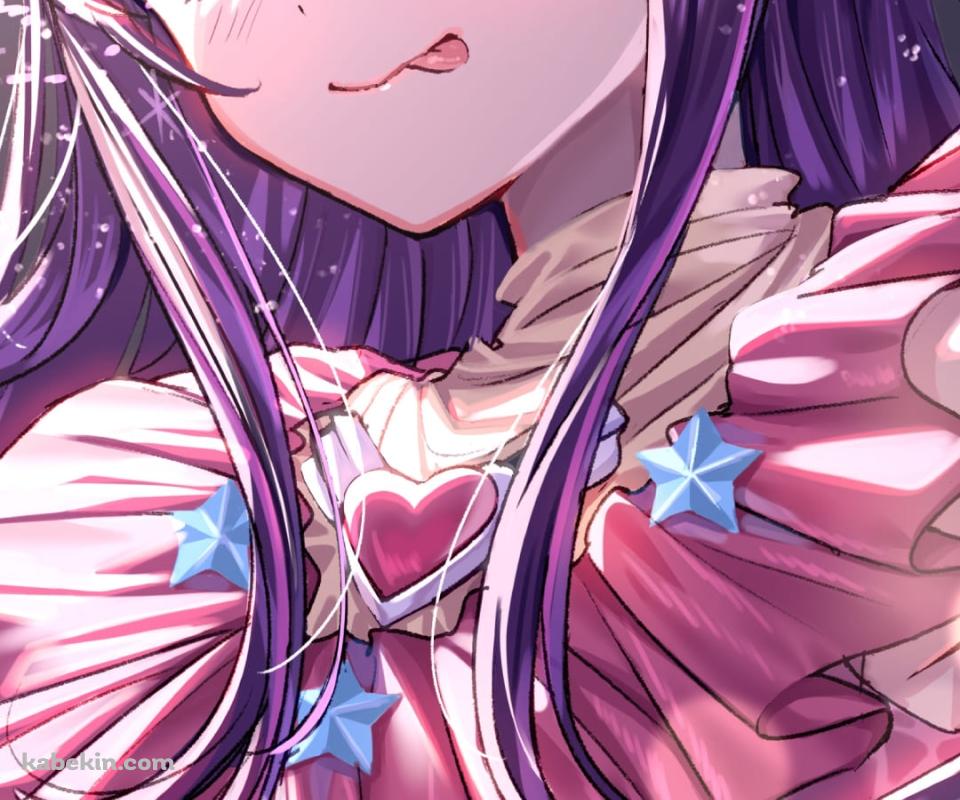 舌を出してポーズをとる星野アイ / アイドル / 推しの子 / ファンアート / イラストのAndroidの壁紙(960px x 800px) スマホ用