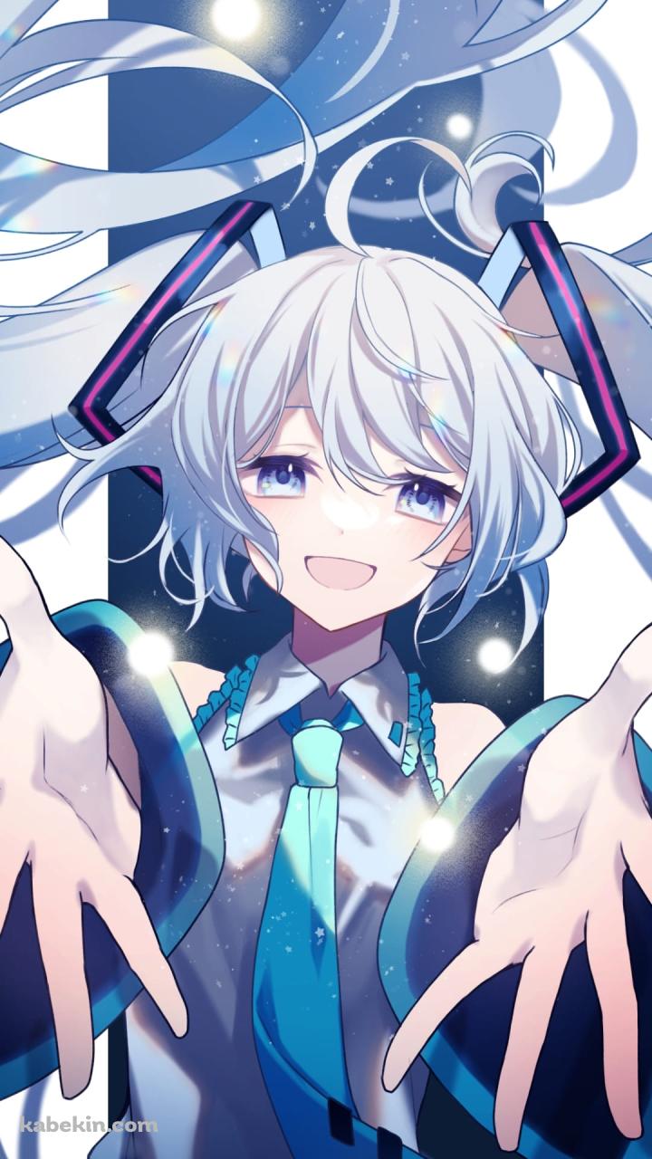 両手広げた初音ミク / かわいい / ボカロ / ボーカロイドのAndroidの壁紙(720px x 1280px) スマホ用