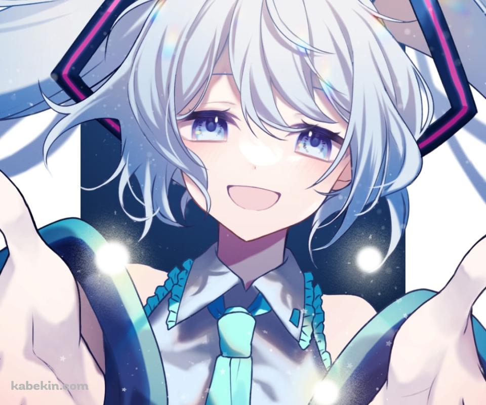 両手広げた初音ミク / かわいい / ボカロ / ボーカロイドのAndroidの壁紙(960px x 800px) スマホ用