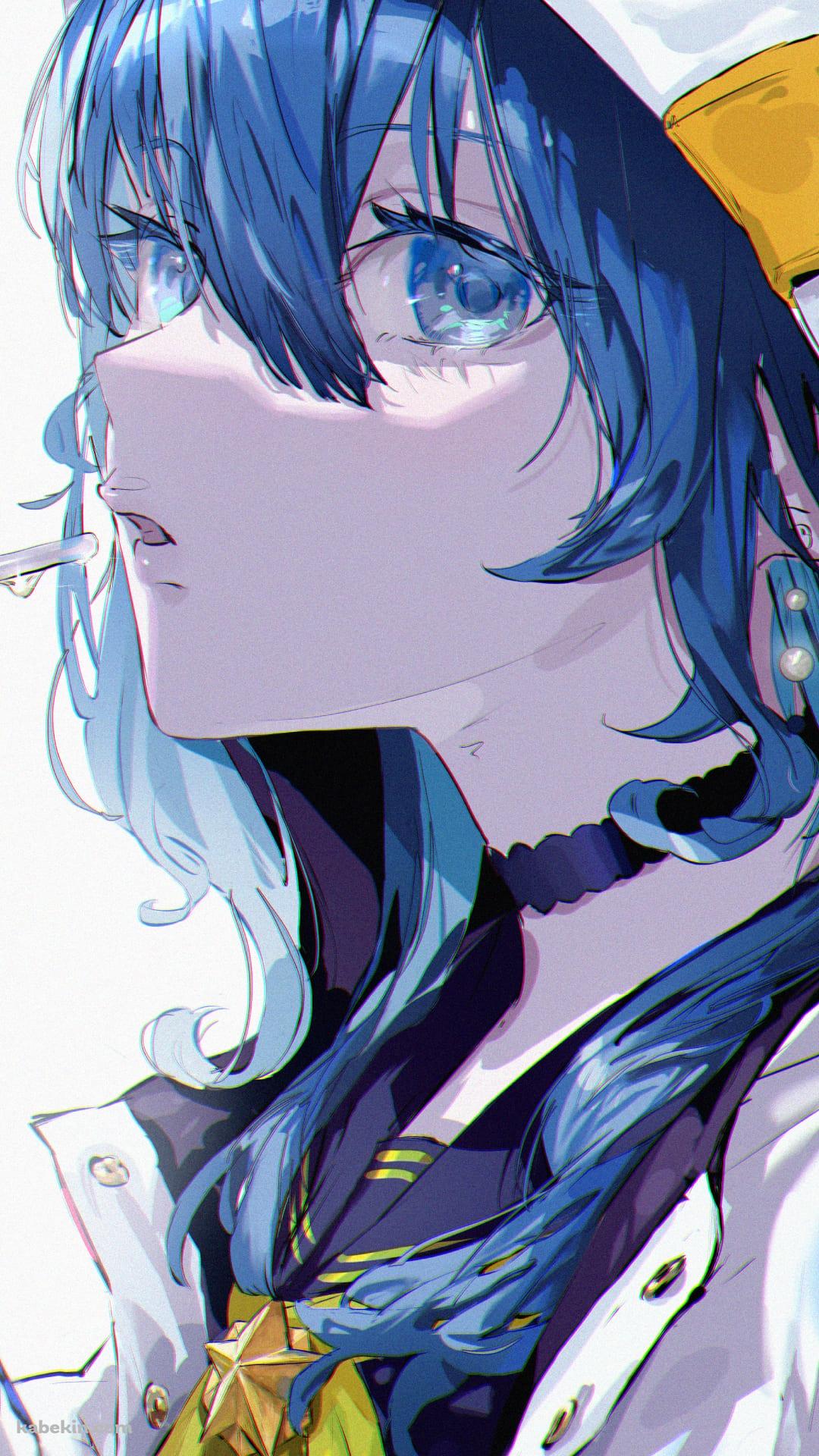 ジュースを飲む星街すいせい / バーチャルYouTuber / ホロライブ / ファンアート / イラストのAndroidの壁紙(1080px x 1920px) スマホ用