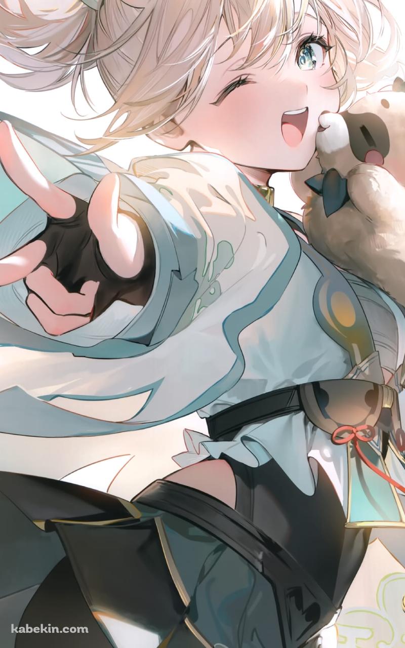 ピースをする風真いろは / ぽこべぇ / かわいい / バーチャルYoutuber / ホロライブ / ファンアート / イラストのAndroidの壁紙(800px x 1280px) スマホ用