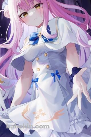 手を差し伸べる聖園ミカ（みその みか） / ブルアカ / ブルーアーカイブ / ファンアート / イラストのAndroidの壁紙(320px x 480px) スマホ用