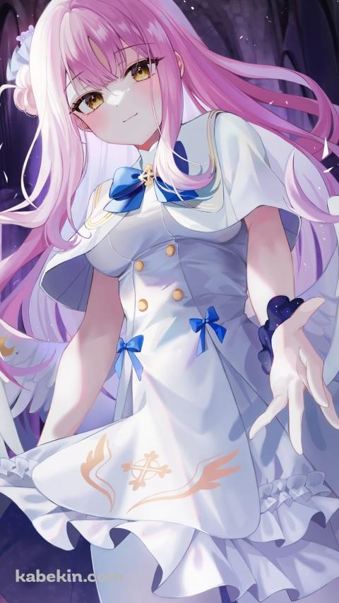 手を差し伸べる聖園ミカ（みその みか） / ブルアカ / ブルーアーカイブ / ファンアート / イラストのAndroidの壁紙(480px x 854px) スマホ用