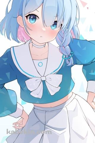 プンスカ怒ってるアロナ / ブルーアーカイブ / ブルアカ / ファンアート / イラストのAndroidの壁紙(320px x 480px) スマホ用