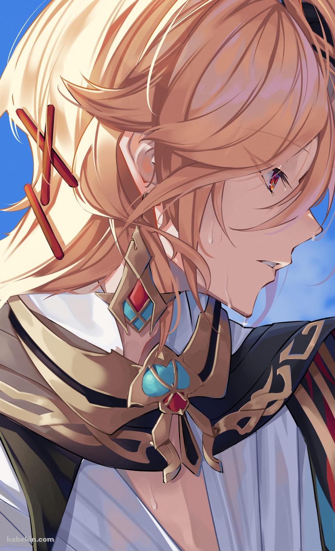 汗をかいているカーヴェ / スメールの天才建築士 / 原神のAndroidの壁紙(1080px x 1776px) スマホ用