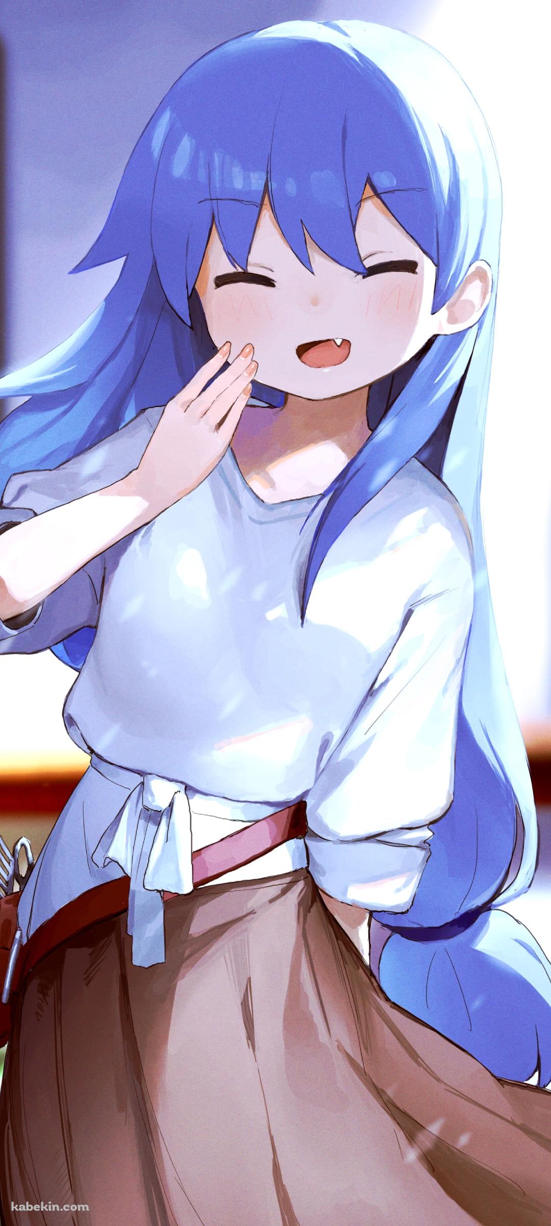 手を口元にあてて笑う七海來夏 / お兄ちゃんはおしまい! / ファンアート / イラストのAndroidの壁紙(1080px x 2400px) スマホ用