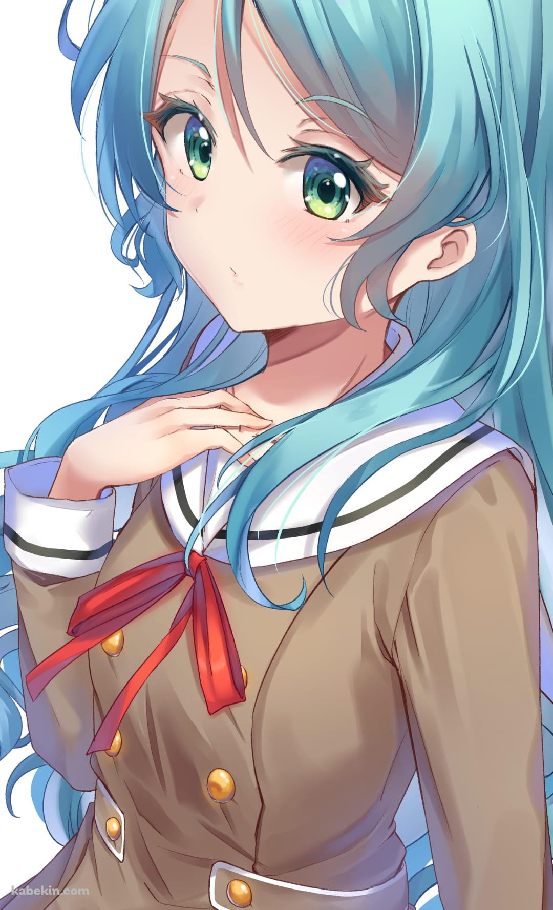 セーラー服を着た氷川紗夜 / バンドリ！ / ファンアート / イラストのAndroidの壁紙(1080px x 1776px) スマホ用