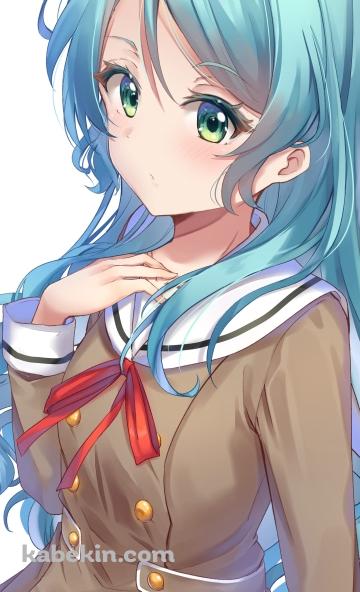 セーラー服を着た氷川紗夜 / バンドリ！ / ファンアート / イラストのAndroidの壁紙(360px x 592px) スマホ用