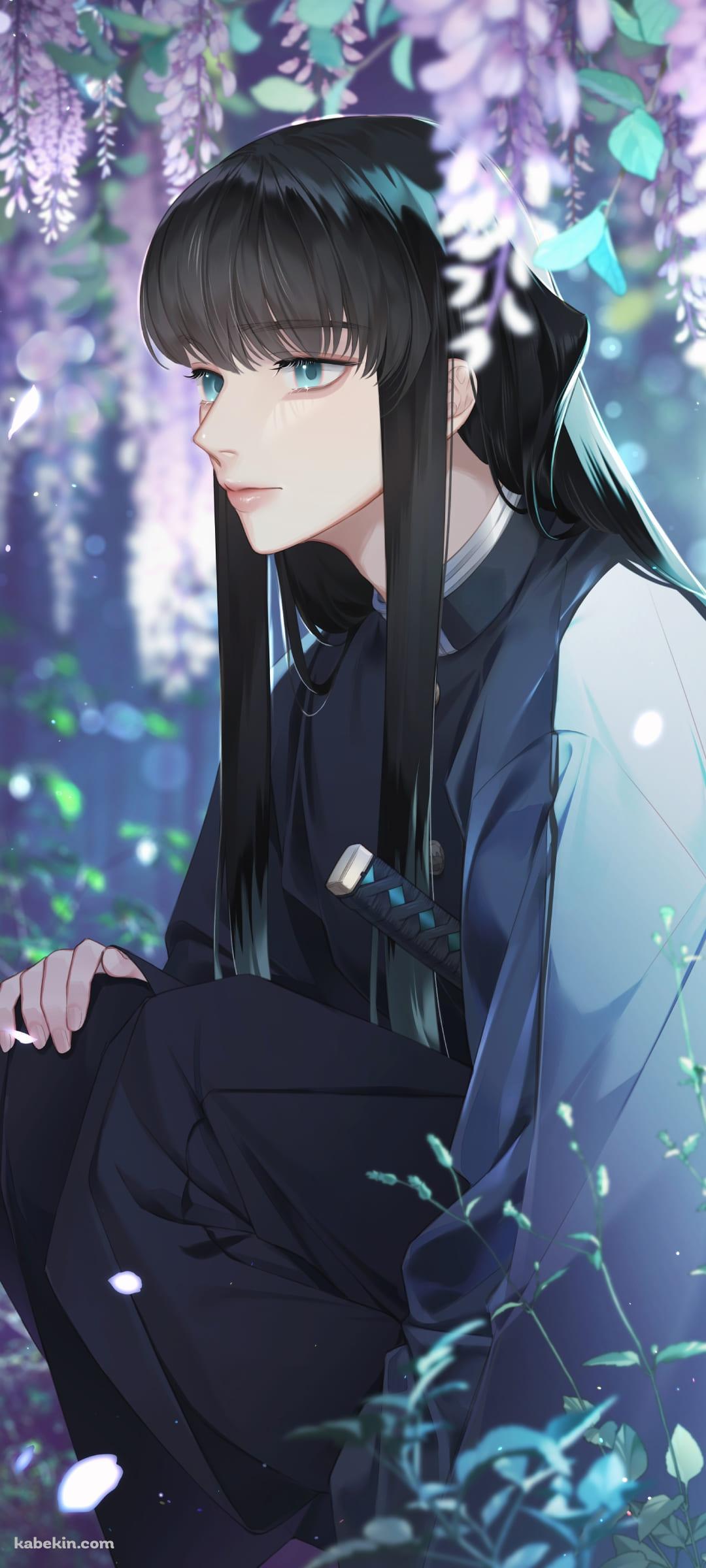 時透無一郎(ときとうむいちろう) / 霞柱 / 鬼滅の刃 / ファンアート / イラストのAndroidの壁紙(1080px x 2400px) スマホ用