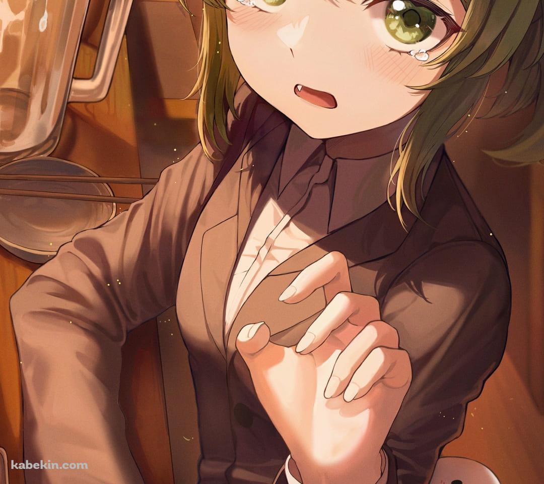 涙目の五十嵐双葉 / 居酒屋 / ビールジョッキ / 先輩がうざい後輩の話 / ファンアート / イラストのAndroidの壁紙(1080px x 960px) スマホ用